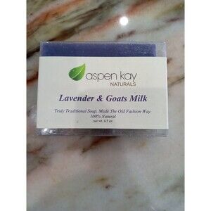 Aspen Kay  Lavender & Goats Milk Soap Bar for Body Face Organic Ingredients